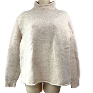 J.crew always Women’s 100% lambswool rolled neck turtleneck sweater - medium